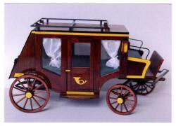 Fajáték kiállítás illusztráció: postakocsi