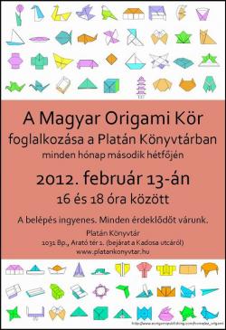 Magyar Origami Kör foglalkozása Budapesten