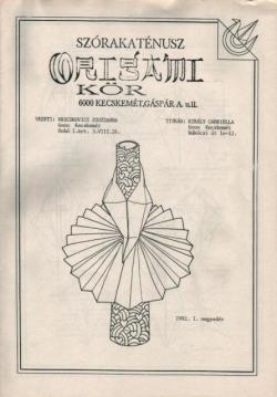 Szórakaténusz Origami Kör 1992/1 magazinja
