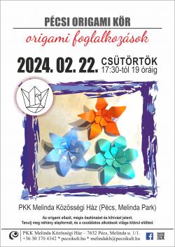 Origami foglalkozás - Pécs 2024.02.22. - Kosarak