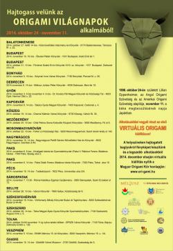 Origami Világnapokhoz kapcsolódó felhívás 2014