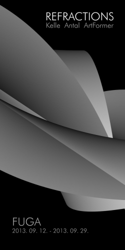 Kelle Antal - Refractions - kiállítás meghívó