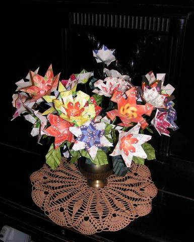 Teatasakos virágcsokor